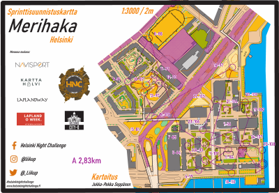 Helsinki Night Challenge A-rata, Merihaka